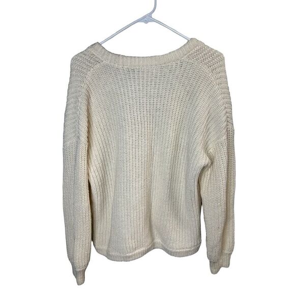 Madewell Shirttail Cardigan Sweater Chunky Size XS Antique Cream - Picture 5 of 10